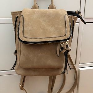 Beige color backpack